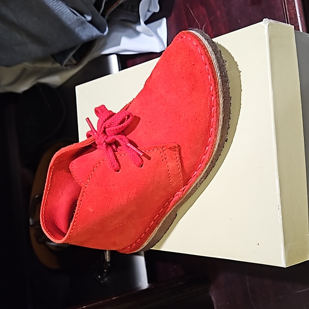 Jcrew macalister boots suede rhubarb color size 13 kids